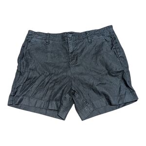Level 99 Women's Bold Black Linen Blend Shorts Size 30